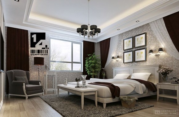 modern Chinese interior design bedroom