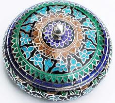 indian enamel trinket box