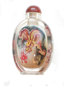 Dragon clouds inside painting snuff bottle