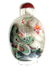 Dragon inside painting snuff bottle