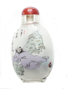 Thin glass inside painting figures snuff bottle