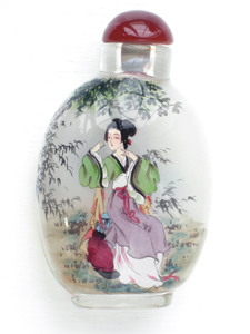 beautiful women singing and playing flute inside painting snuff bottle beautiful women singing and playing flute painting snuff bottle