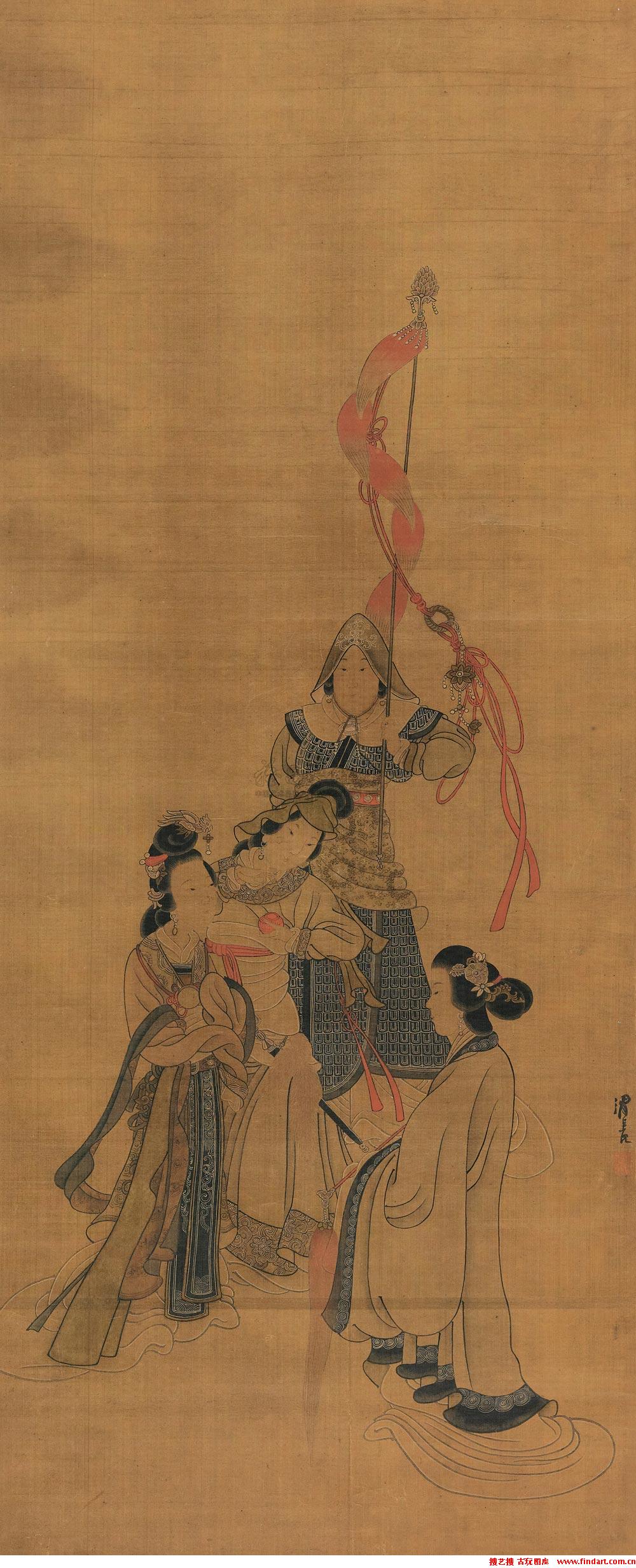 Ren Xiong Qing Dynasty painter painting 3