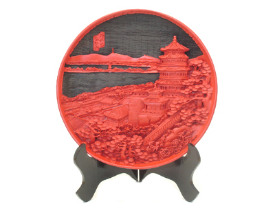 summer palace cinnabar lacquer plate